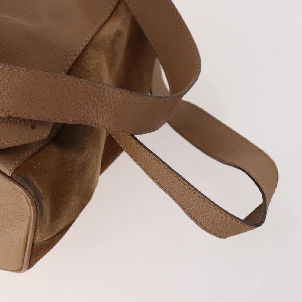 Gucci Vintage Bamboo Backpack Suede And Leather Brown Suede Backpack Bag - Picture 16 of 16